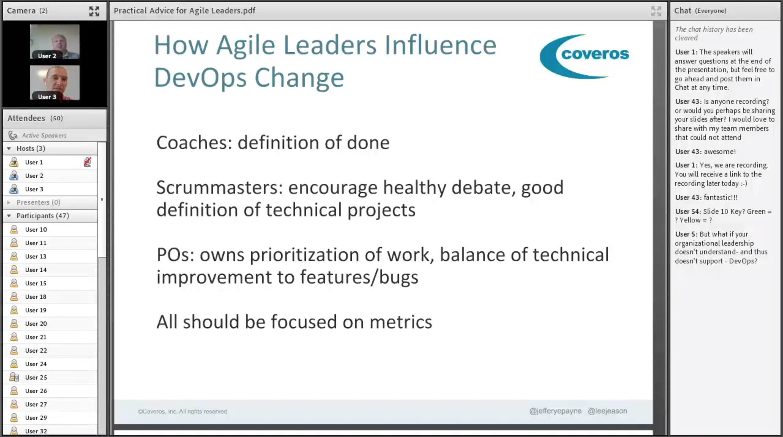 Practical Advice for Agile Leaders During DevOps Transformations web seminar